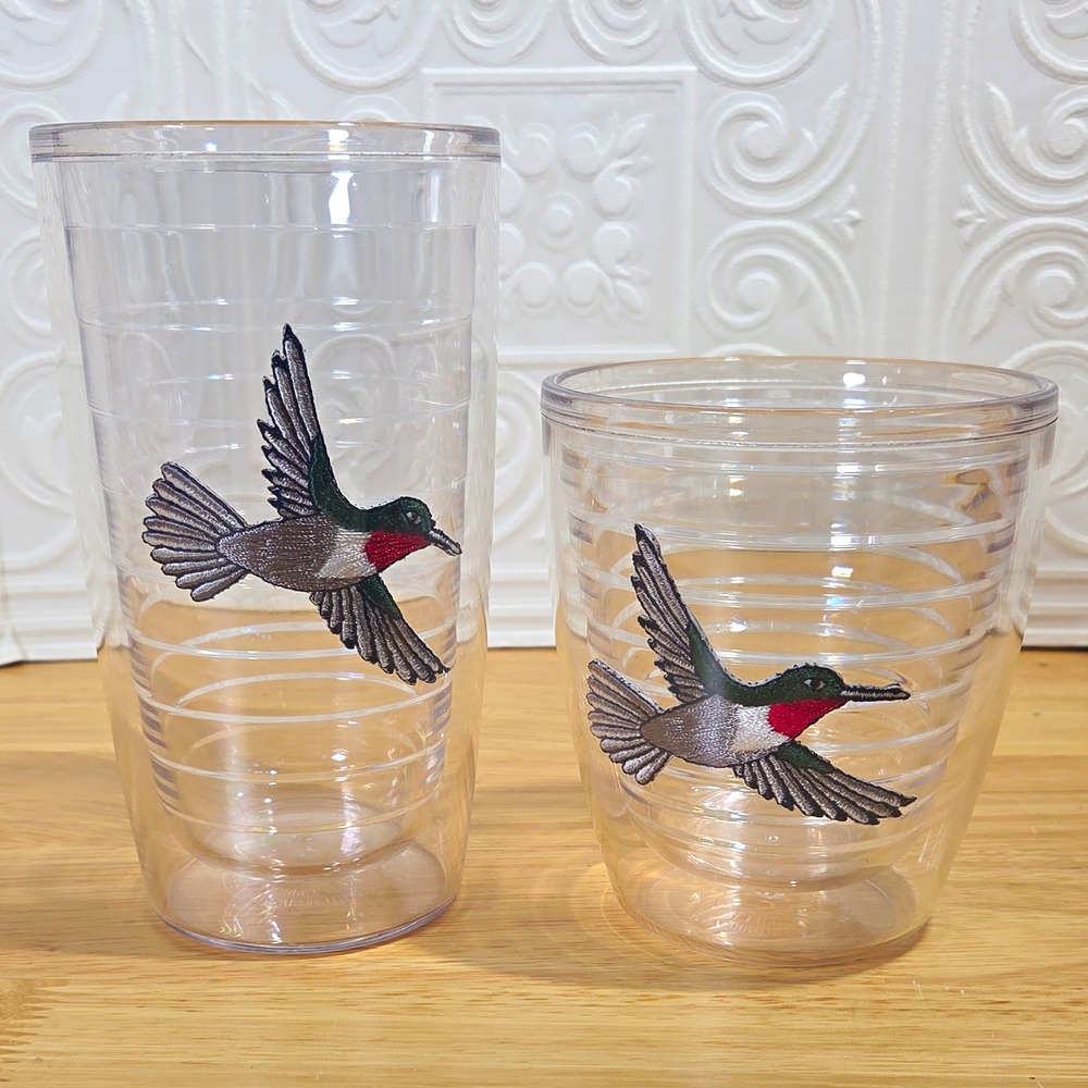 Vintage Tervis Hummingbird Set Of 2